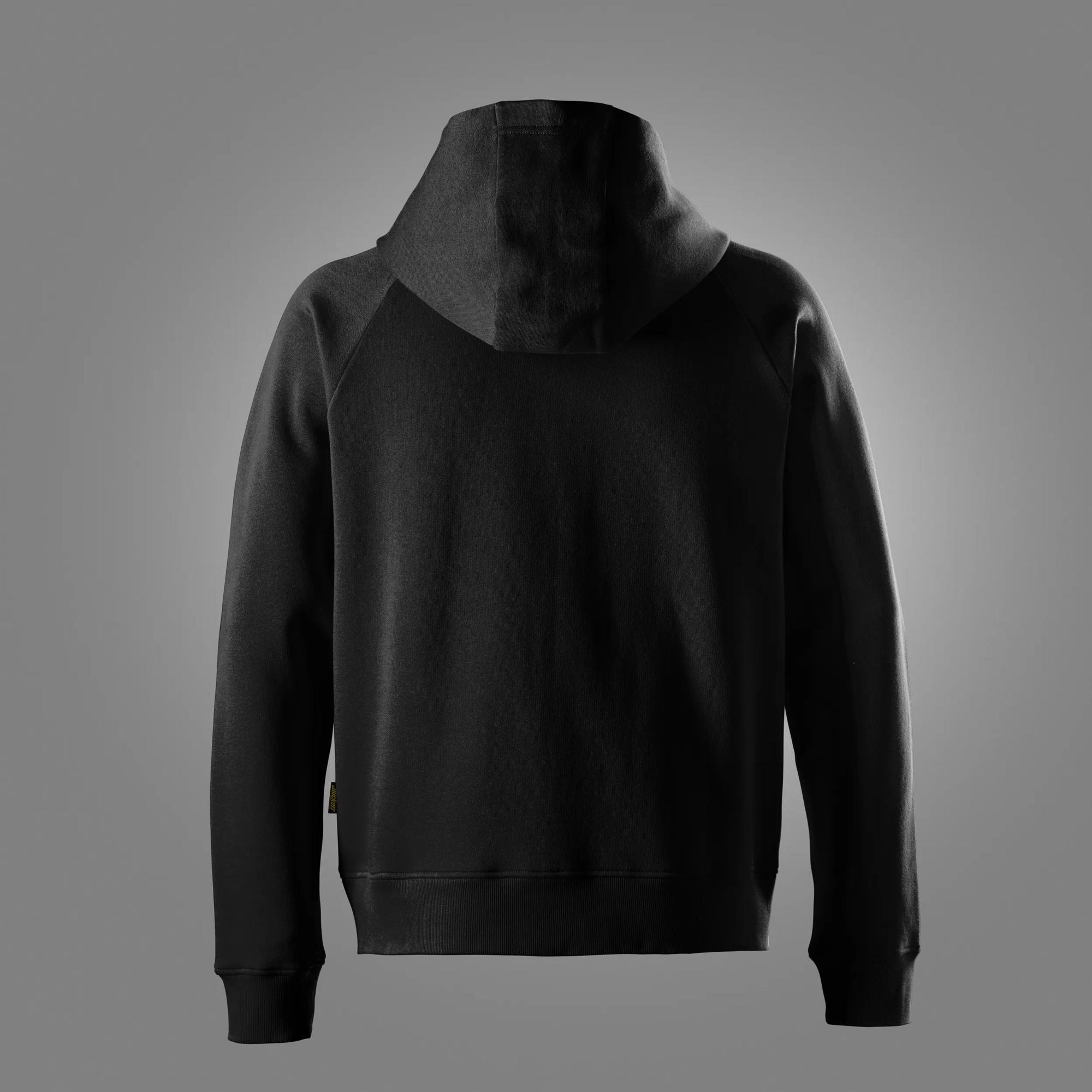 Klassisk sweatshirt med hætte og lang lynlås