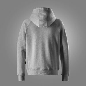 Klassisk sweatshirt med hætte og lang lynlås