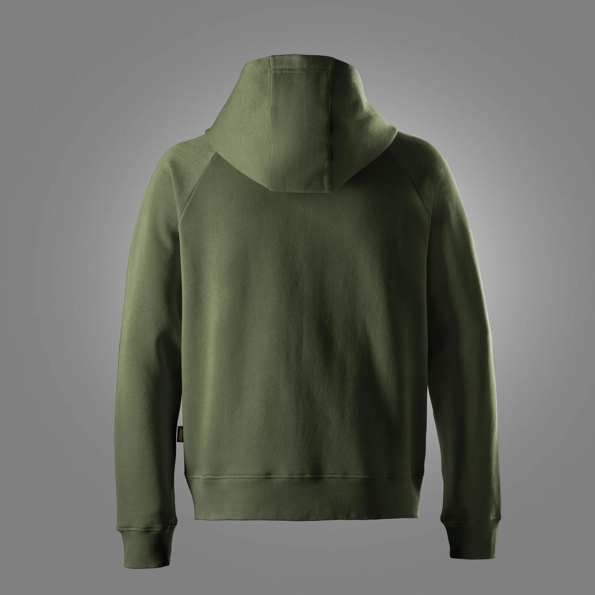 Klassisk sweatshirt med hætte og lang lynlås