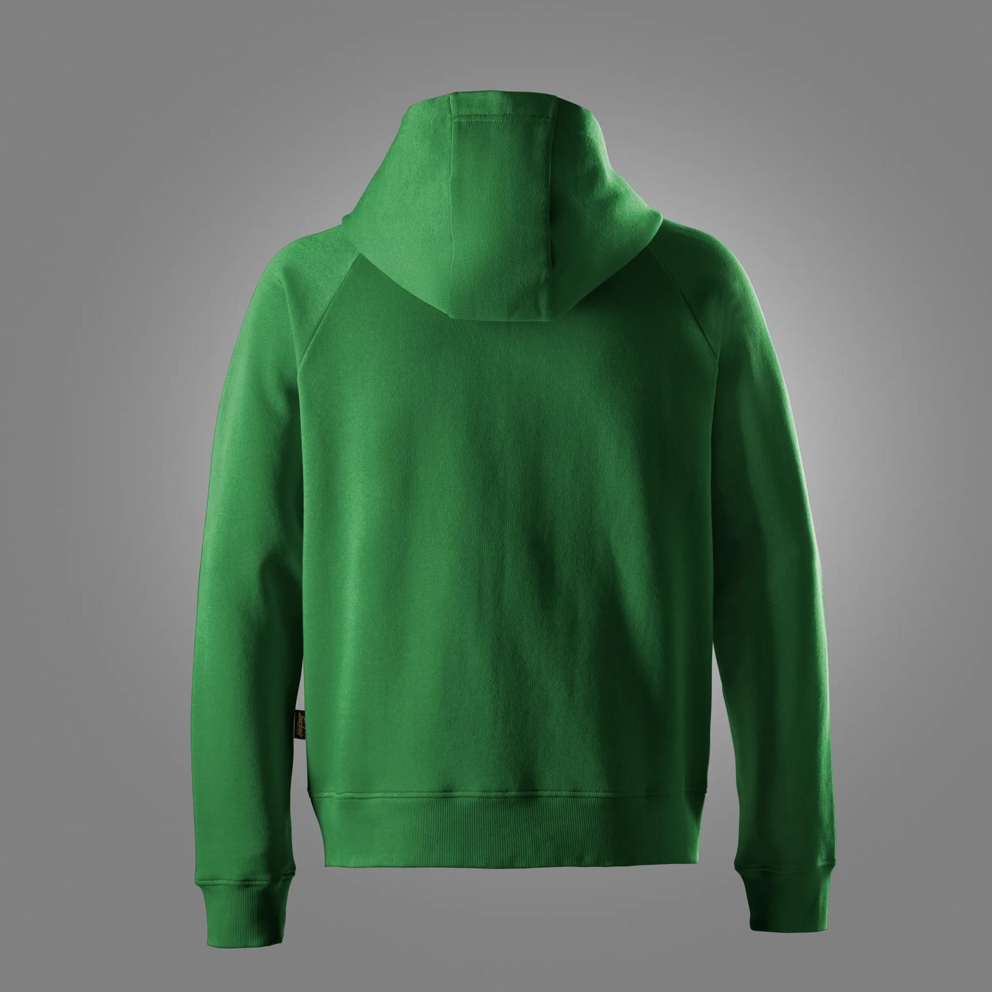 Klassisk sweatshirt med hætte og lang lynlås