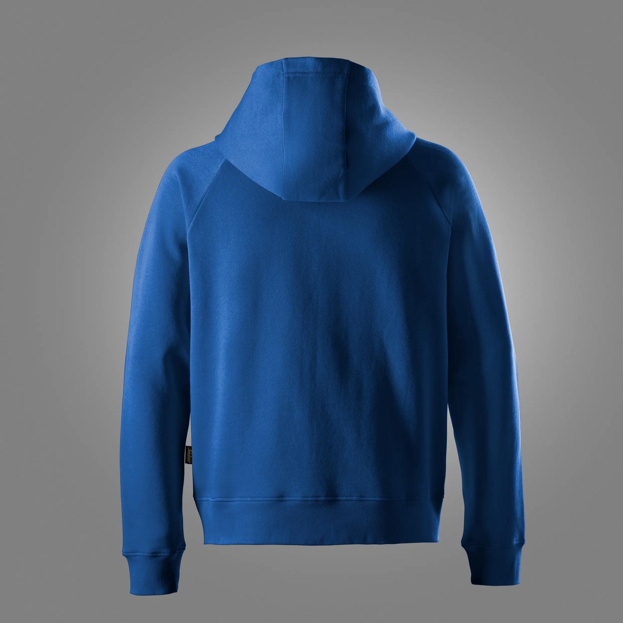 Klassisk sweatshirt med hætte og lang lynlås