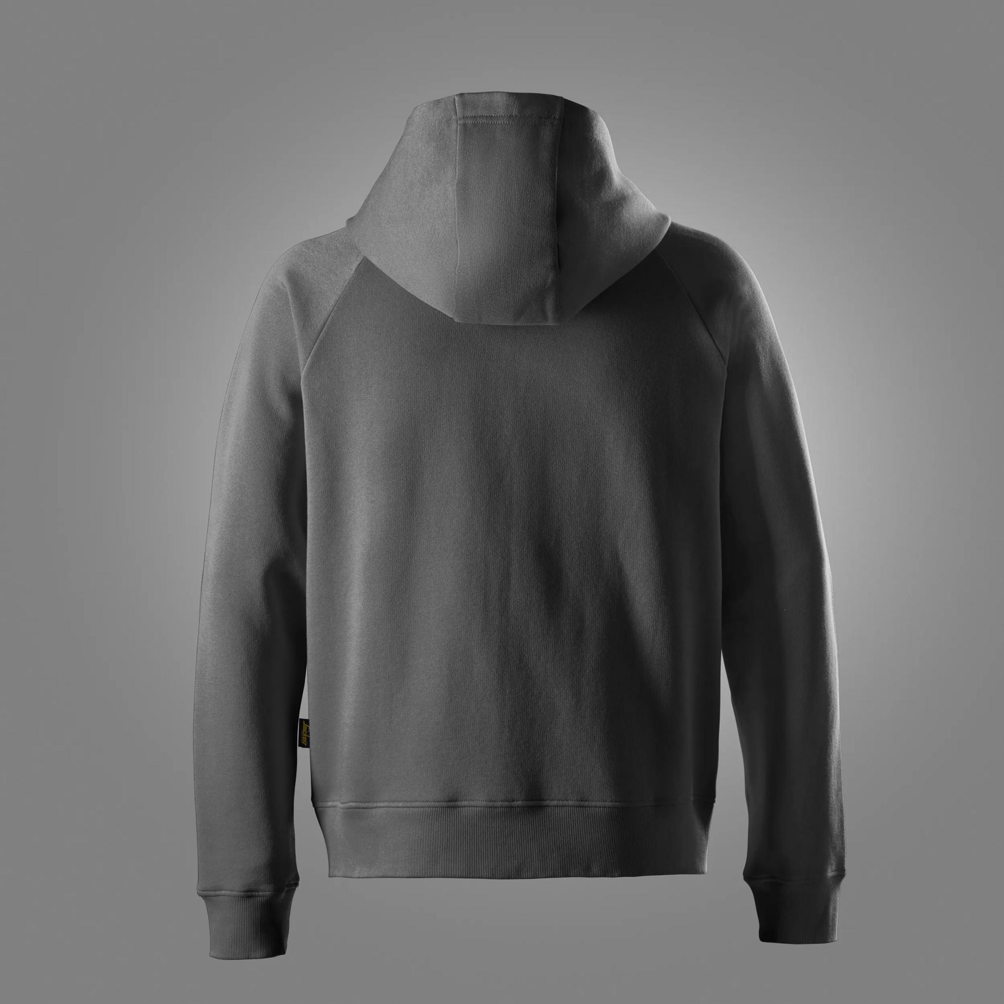 Klassisk sweatshirt med hætte og lang lynlås