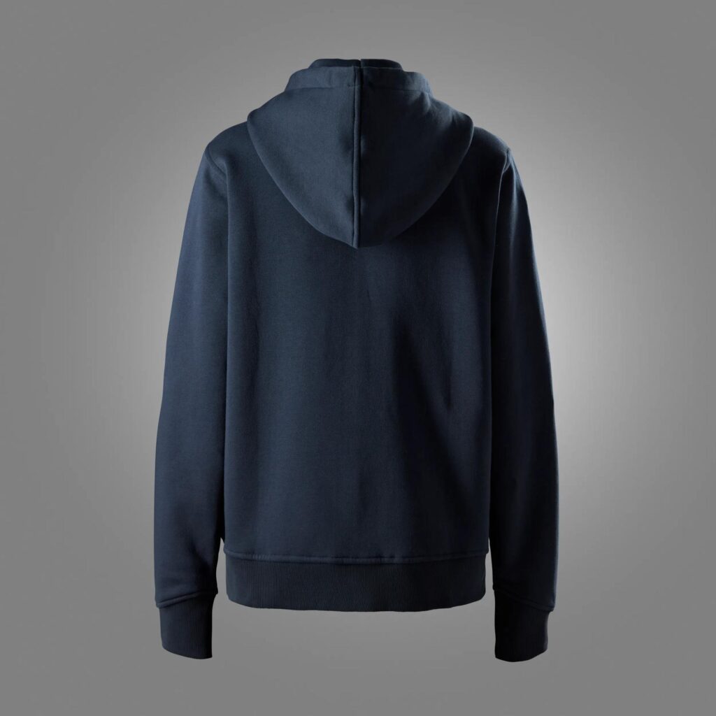 Kraftig sweatshirt til damer med lynlås og hætte