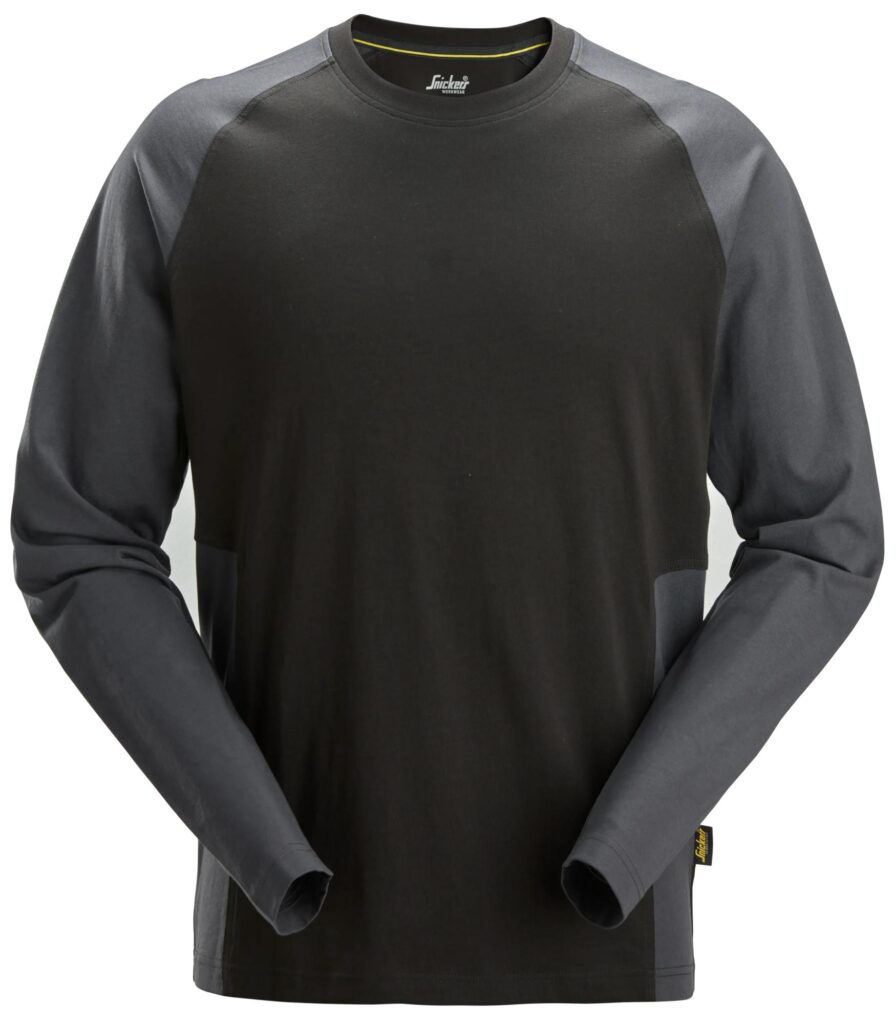 Tofarvet langærmet T-shirt