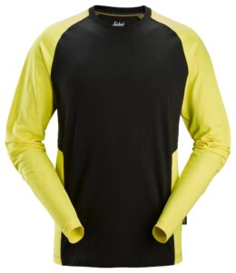 Tofarvet langærmet T-shirt