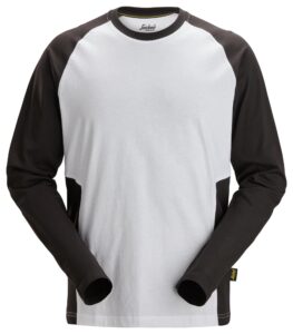 Tofarvet langærmet T-shirt