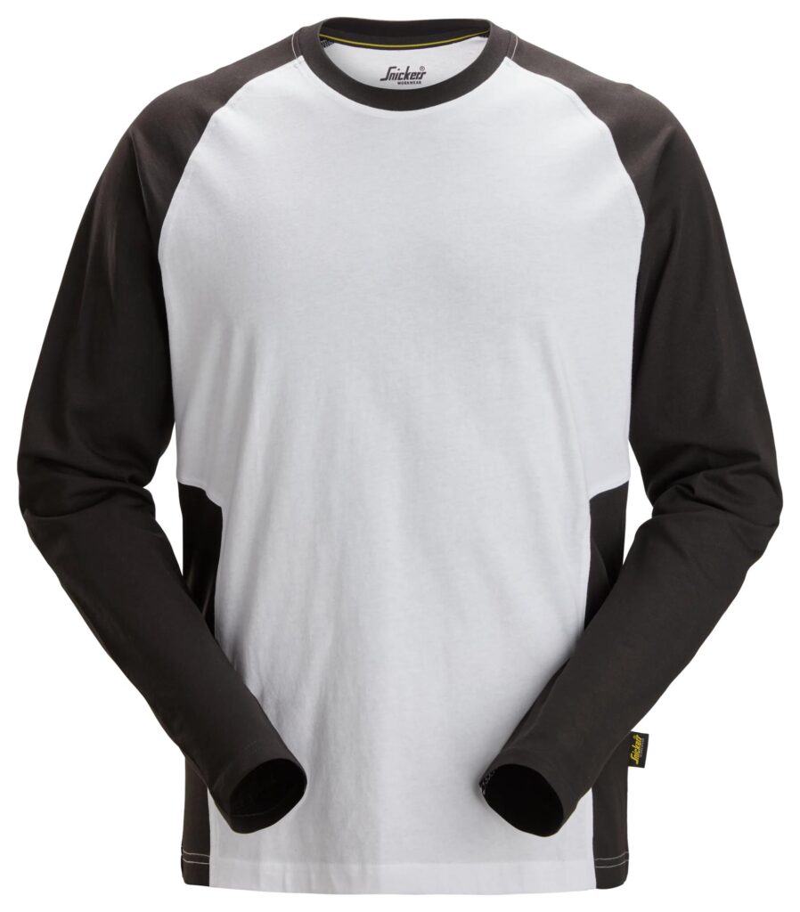 Tofarvet langærmet T-shirt