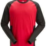 Tofarvet langærmet T-shirt