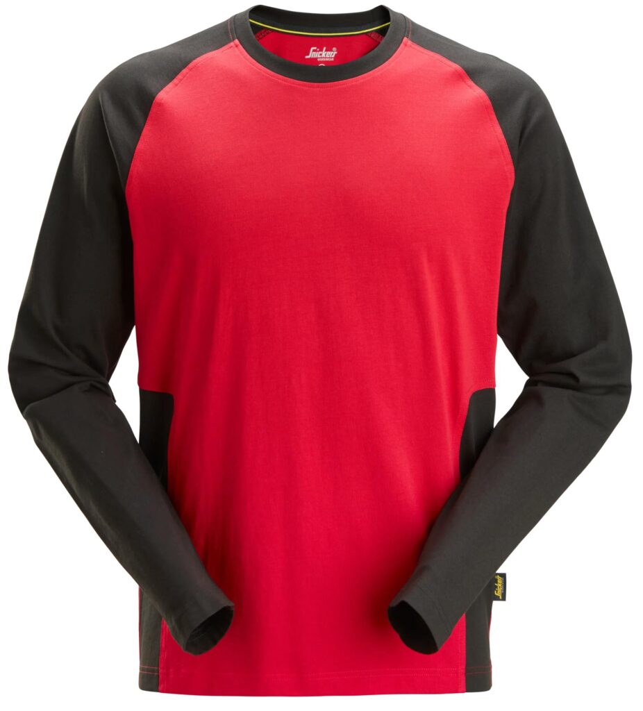 Tofarvet langærmet T-shirt