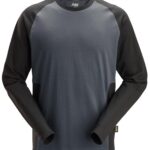 Tofarvet langærmet T-shirt
