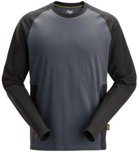 Tofarvet langærmet T-shirt