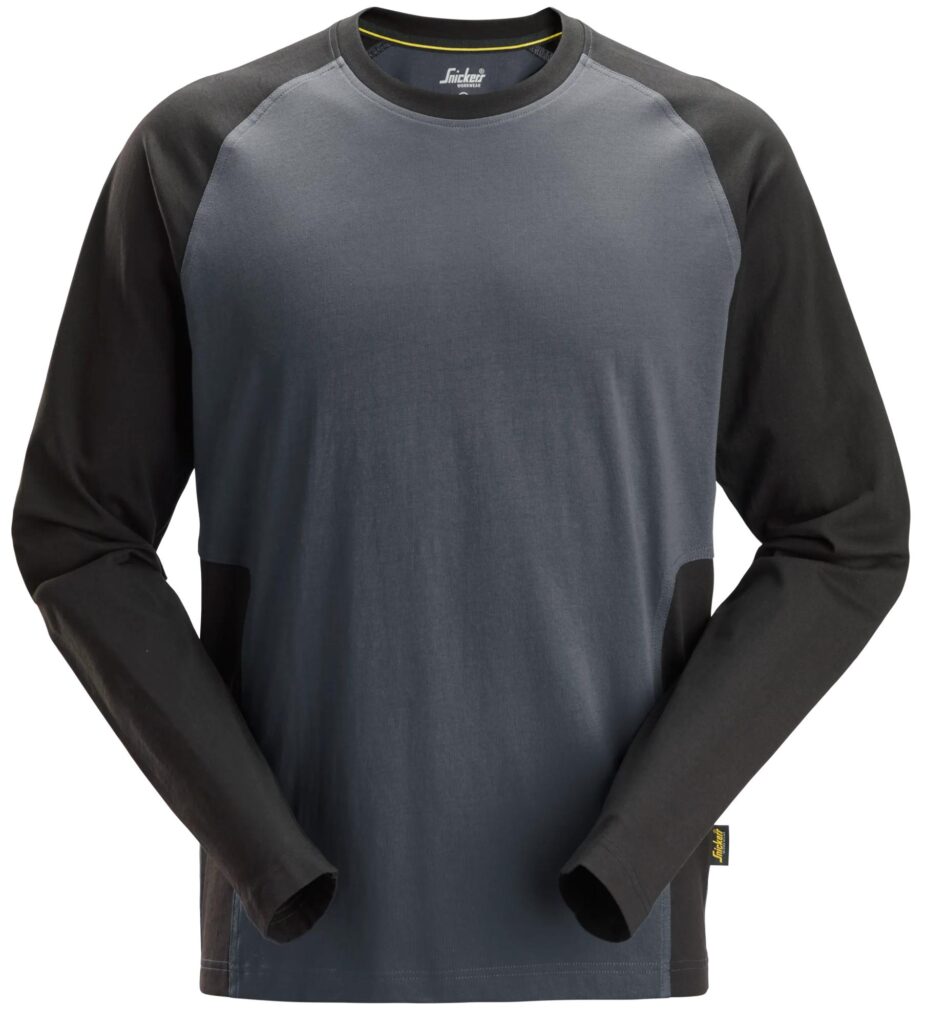 Tofarvet langærmet T-shirt