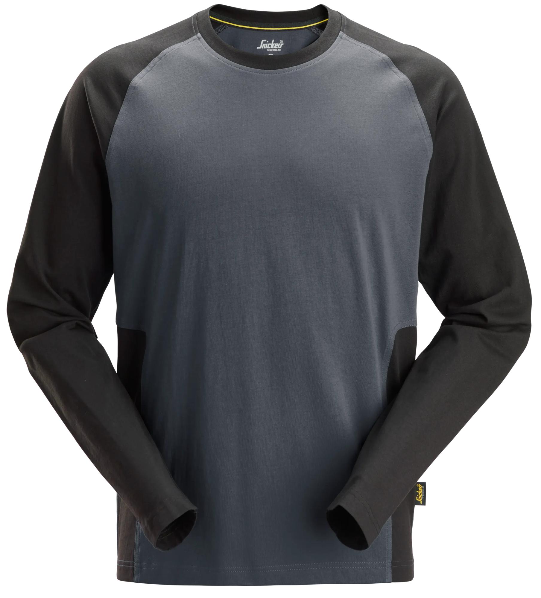 Tofarvet langærmet T-shirt