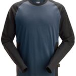 Tofarvet langærmet T-shirt