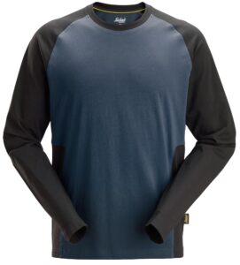 Tofarvet langærmet T-shirt