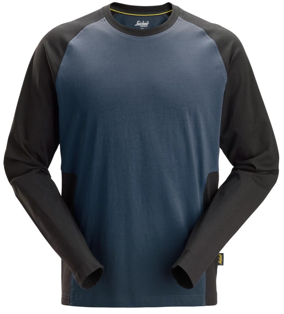 Tofarvet langærmet T-shirt