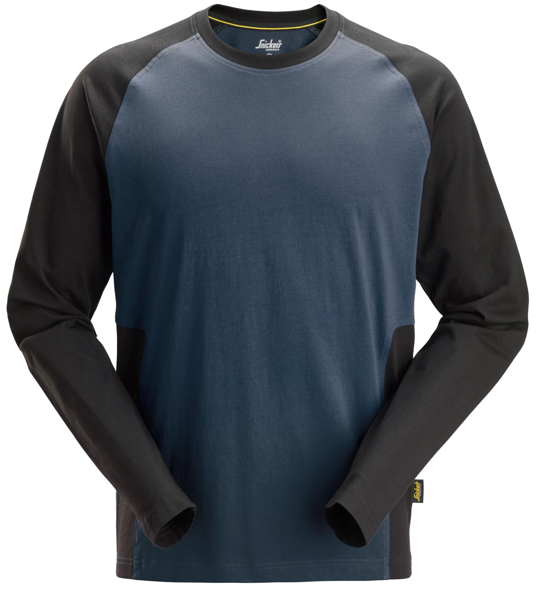 Tofarvet langærmet T-shirt