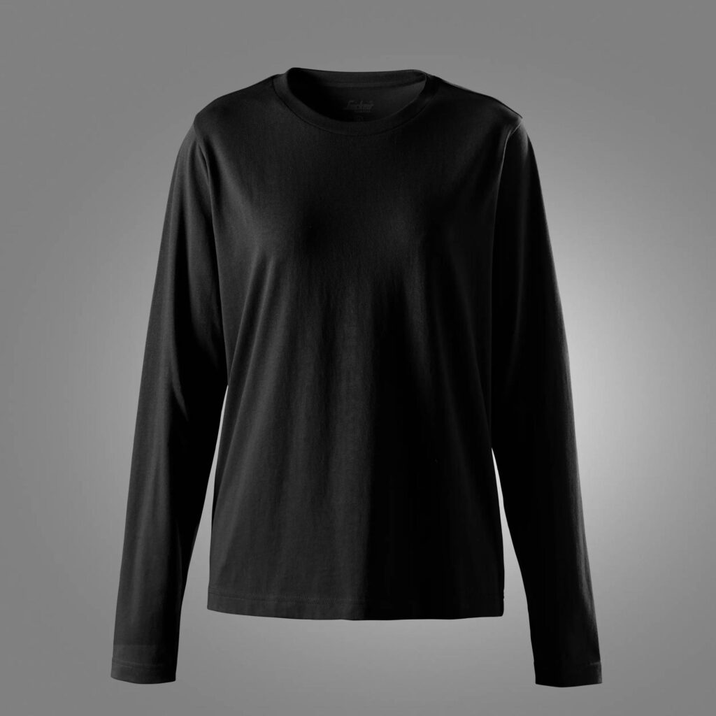 Klassisk langærmet T-shirt til kvinder