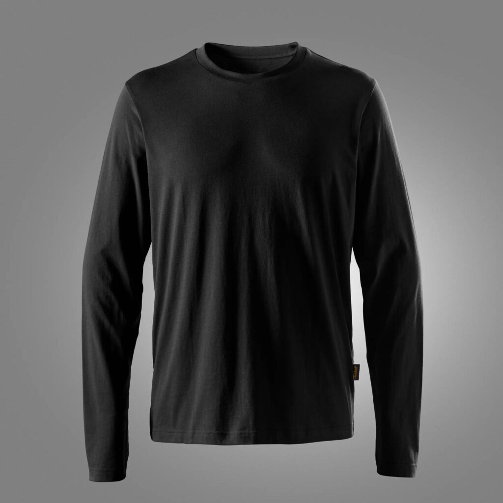 Klassisk langærmet T-shirt