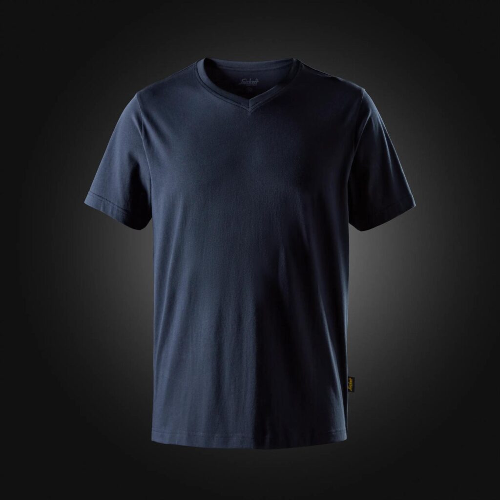 Klassisk T-shirt med V-hals
