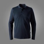 Klassisk langærmet poloshirt