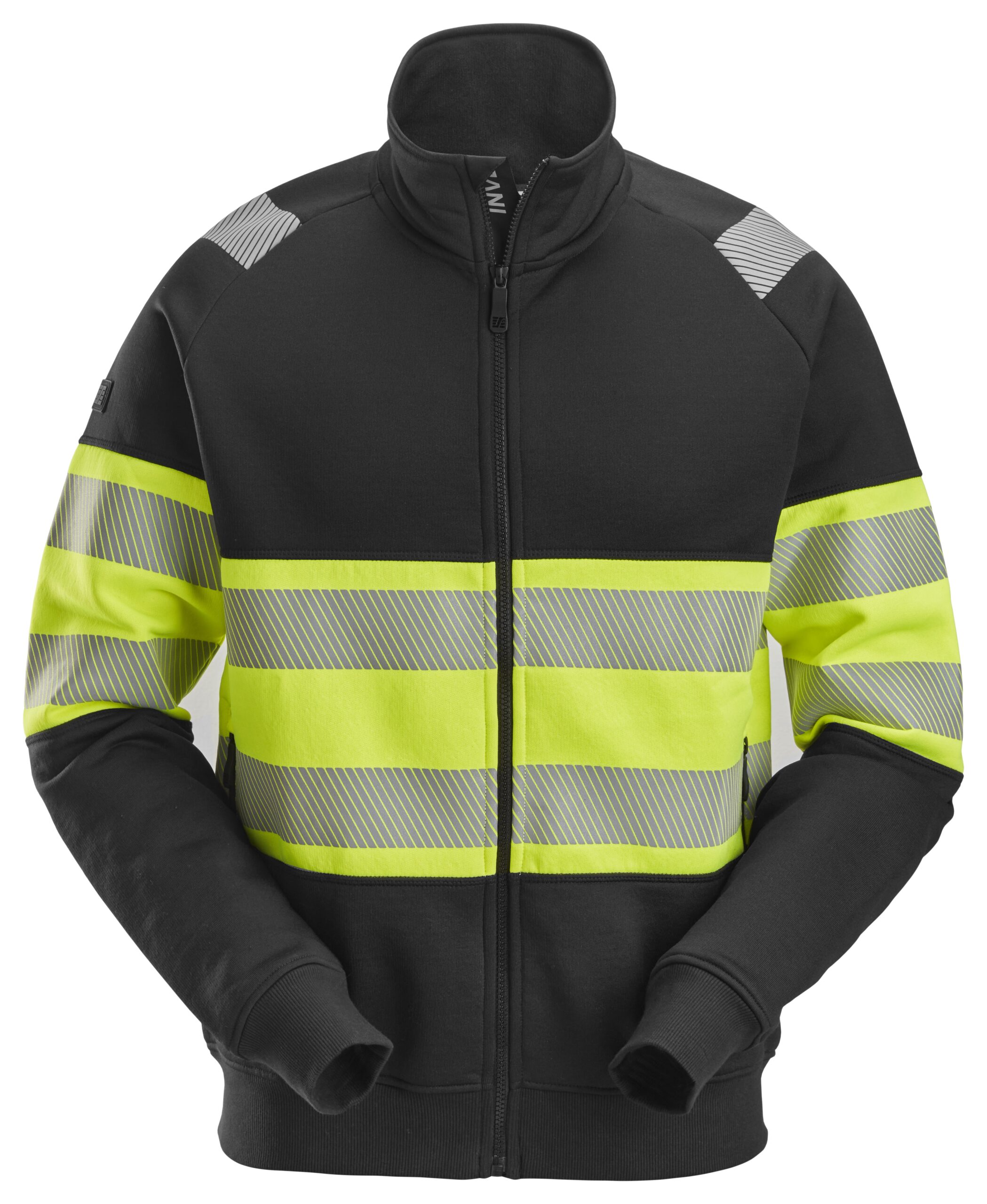 High-Vis, Sweatjakke med lang lynlås, klasse 1