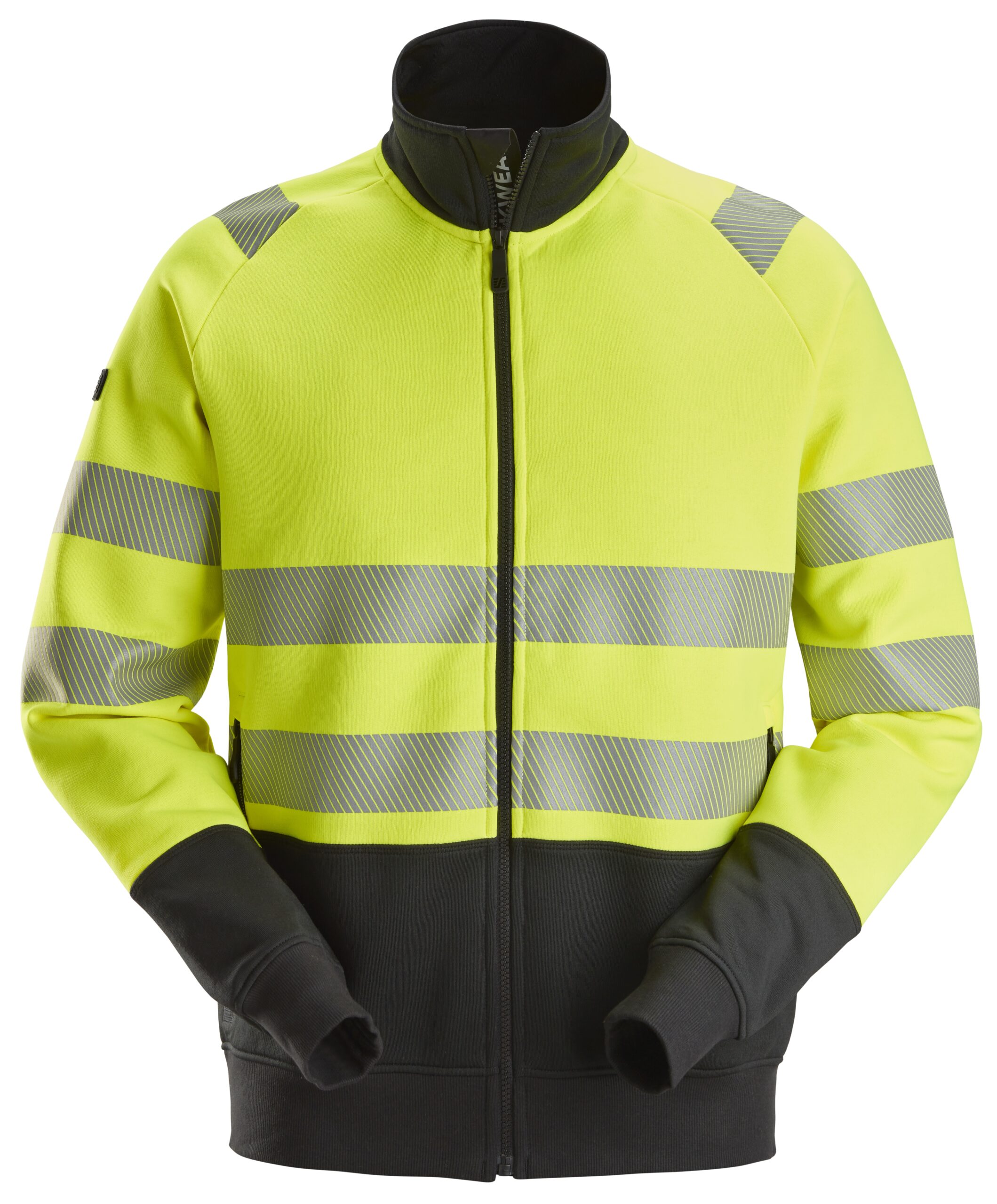 High-Vis, Sweatjakke med lang lynlås, klasse 2