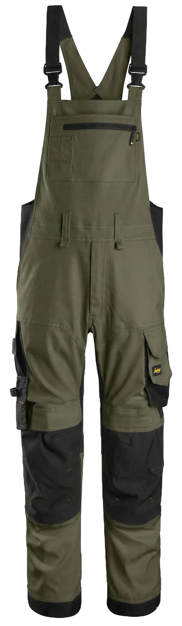 AllroundWork, Stretch-overalls - Khaki Green/Black
