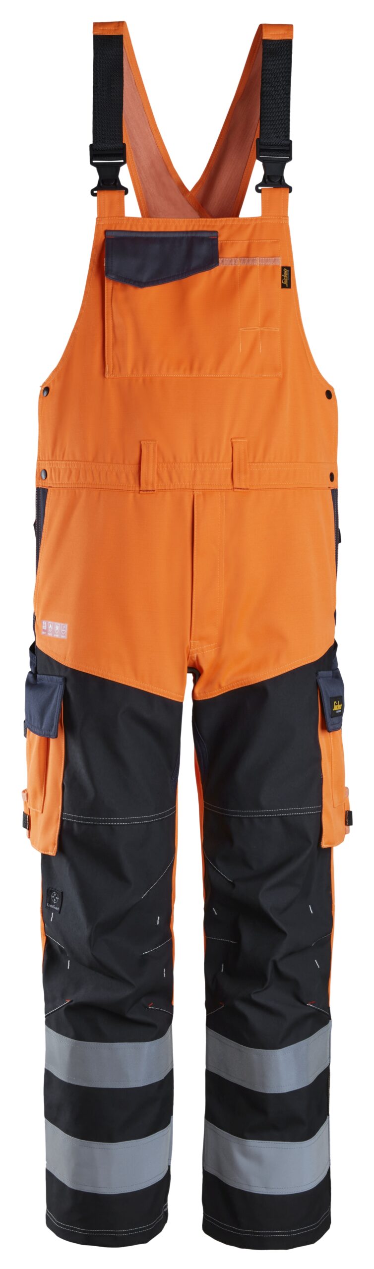 ProtecWork, Overalls med forstærkning foran på ben, High-Vis orange, klasse 2