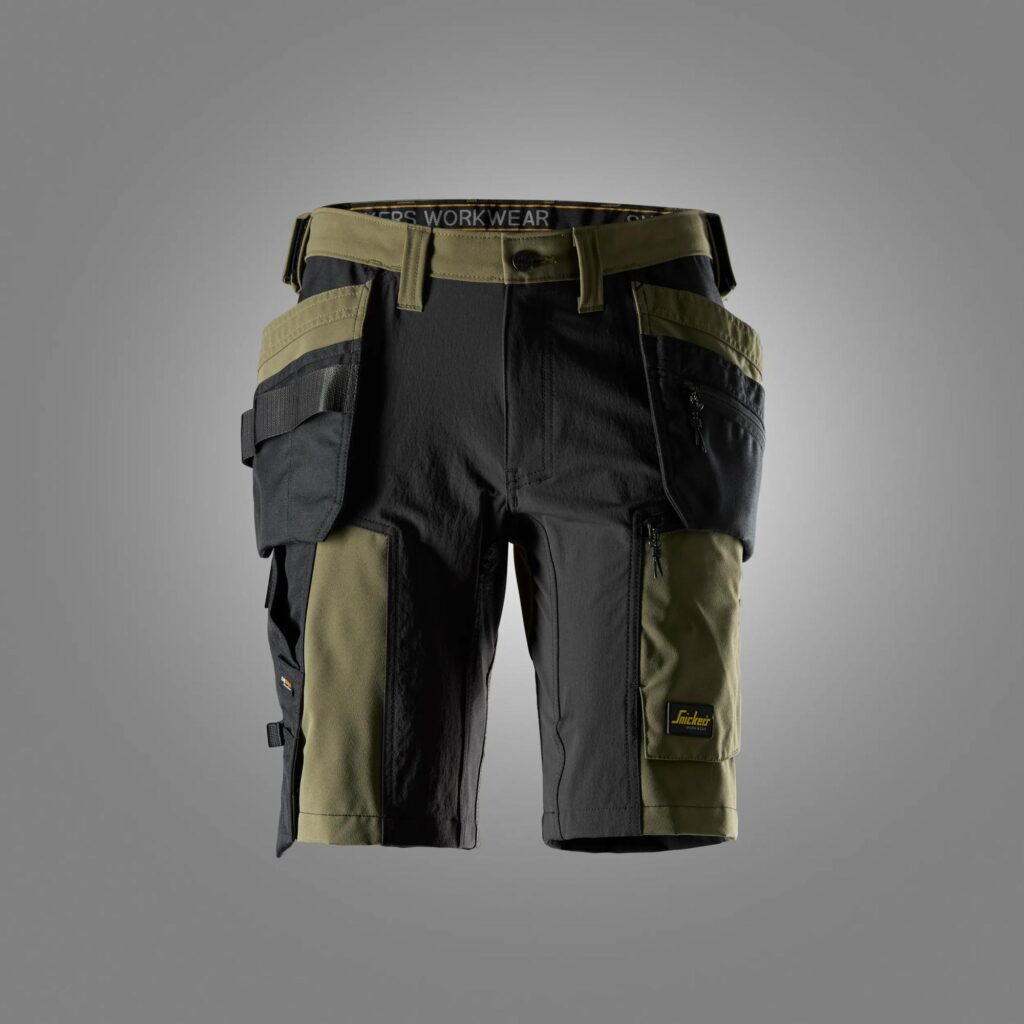 AllroundWork, Shorts i stretch med hylsterlommer