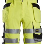 High-Vis, Arbejdsshorts i stretch med hylsterlommer, klasse 1