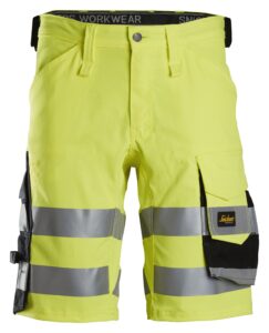 High-Vis, Arbejdsshorts i stretch, klasse 1