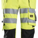 High-Vis, Piratbukser i stretch med hylsterlommer, klasse 1/2