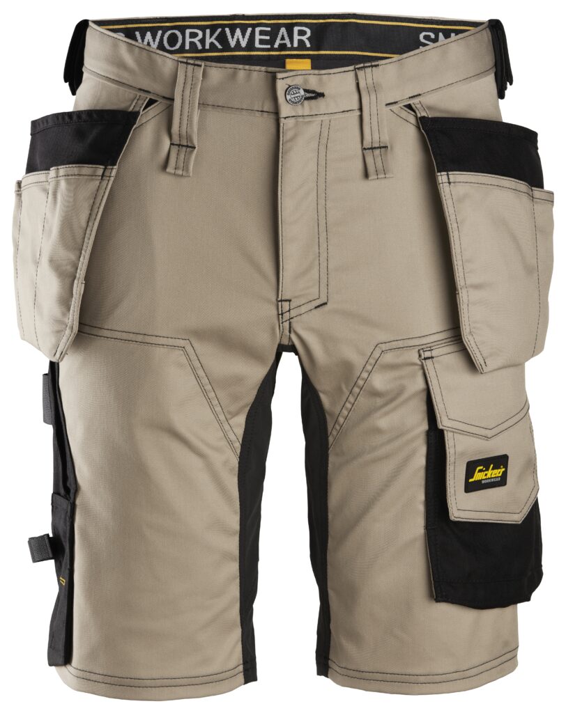 AllroundWork, Shorts i stretch med hylsterlommer