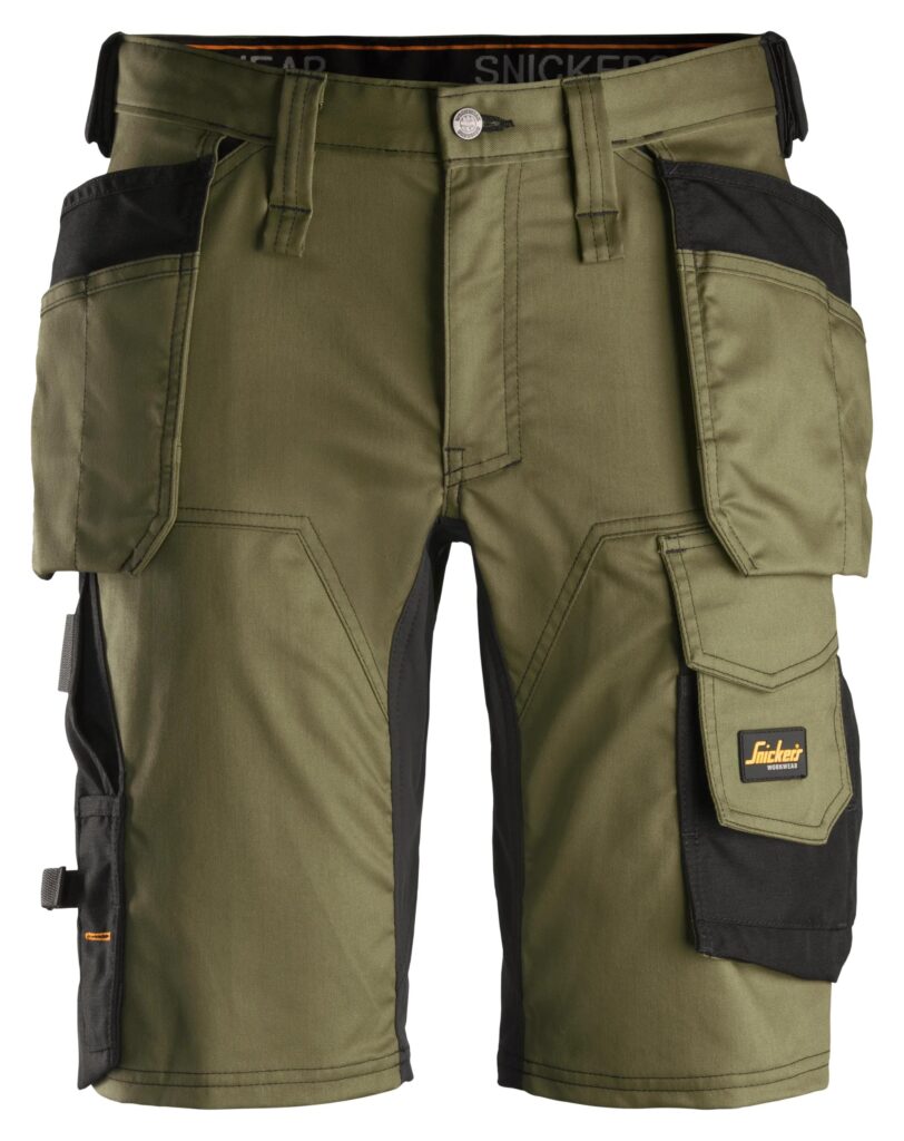 AllroundWork, Shorts i stretch med hylsterlommer