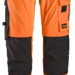 High-Vis, Bukser i 4-vejs stretch med hylsterlommer, klasse 2