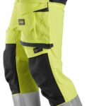 High-Vis, Arbejdsbukser med stretch og hylsterlommer, klasse 2