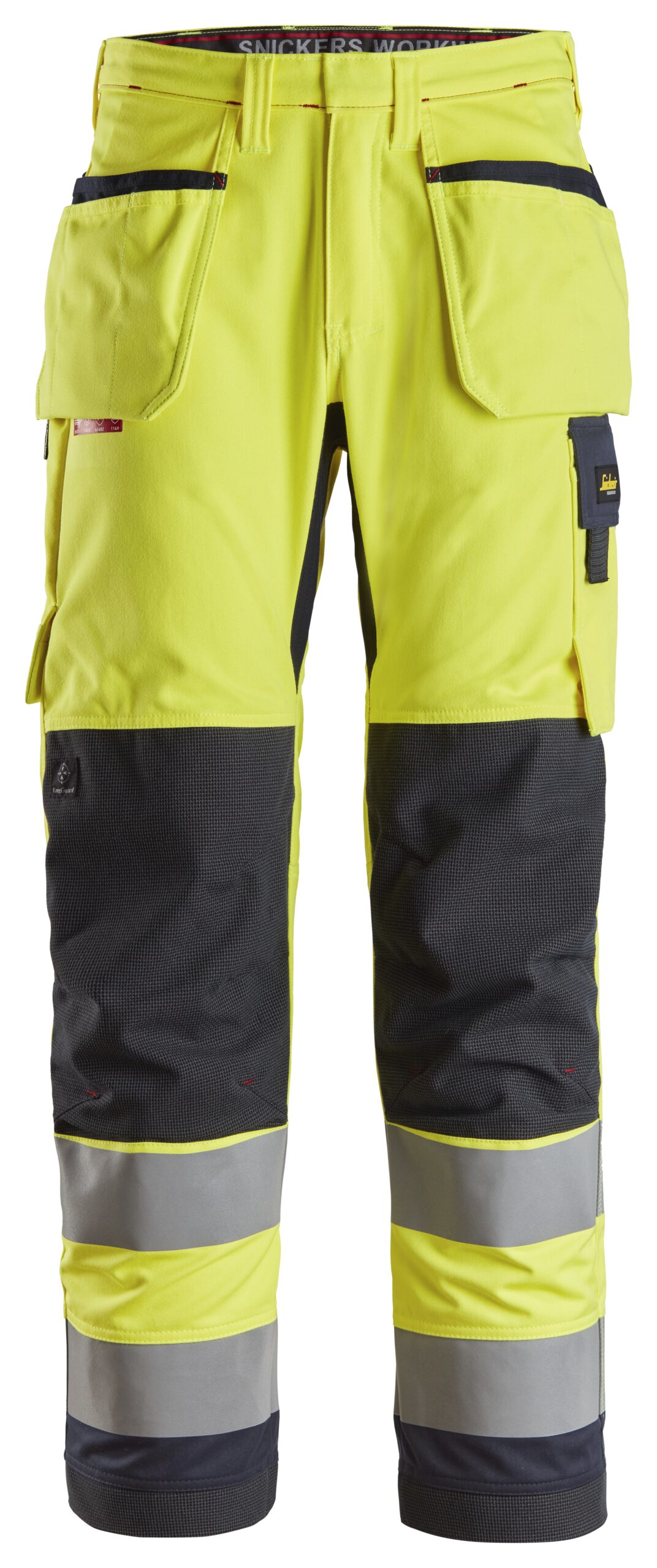 ProtecWork, arbejdsbukser med hylsterlommer, High-Vis klasse 2