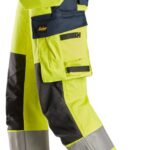 ProtecWork, High-Vis arbejdsbukser i stretch med hylsterlommer, klasse 2