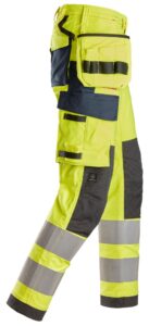 ProtecWork, High-Vis arbejdsbukser i stretch med hylsterlommer, klasse 2