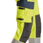 ProtecWork, High-Vis arbejdsbukser i stretch med hylsterlommer, klasse 2