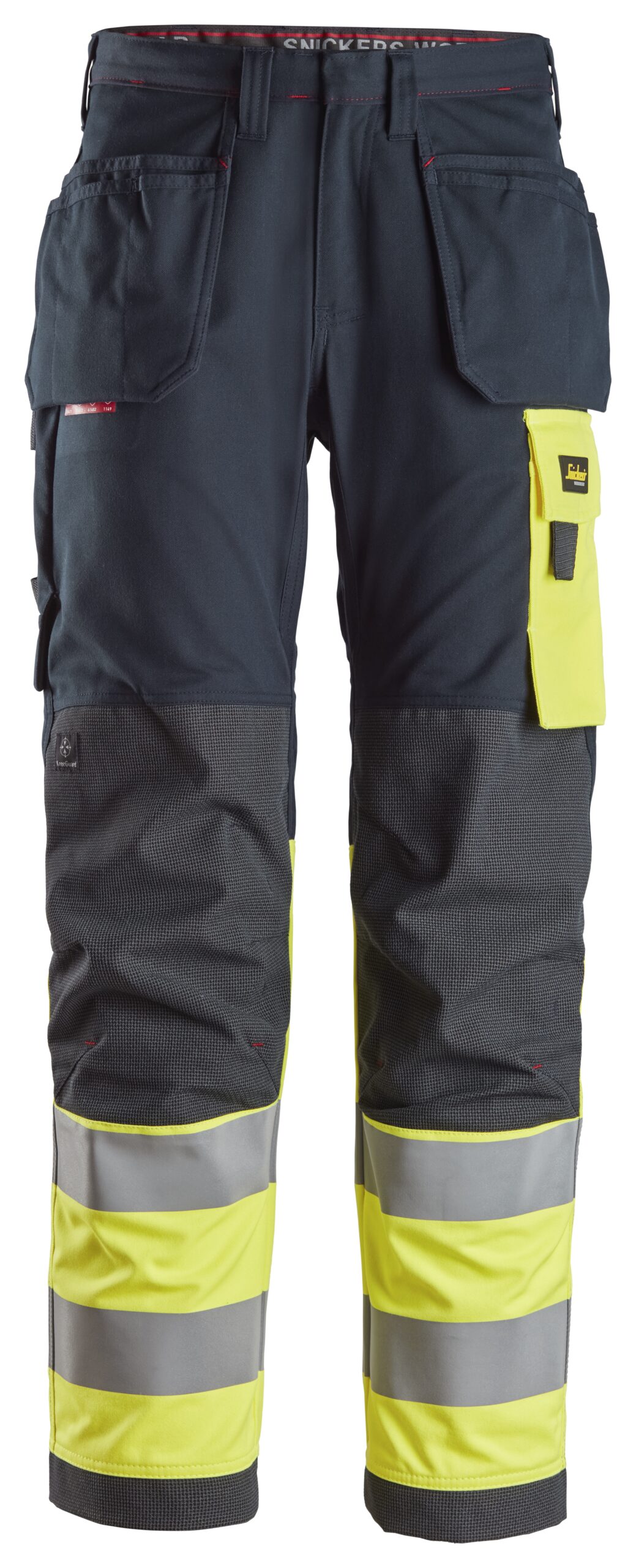 ProtecWork, arbejdsbukser med hylsterlommer, High-Vis klasse 1