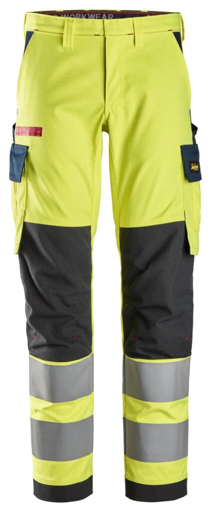 ProtecWork, arbejdsbukser med stretch, High-Vis klasse 2