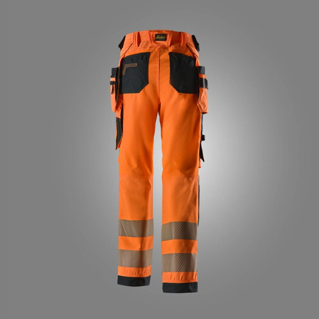 High-Vis stretchbukser til kvinder med aftagelige hylsterlommer klasse 1/2