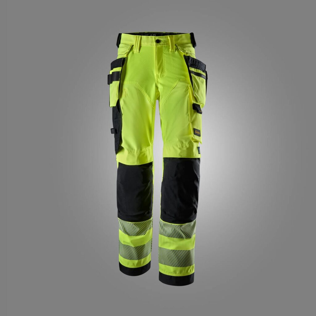 High-Vis stretchbukser til kvinder med aftagelige hylsterlommer klasse 1/2