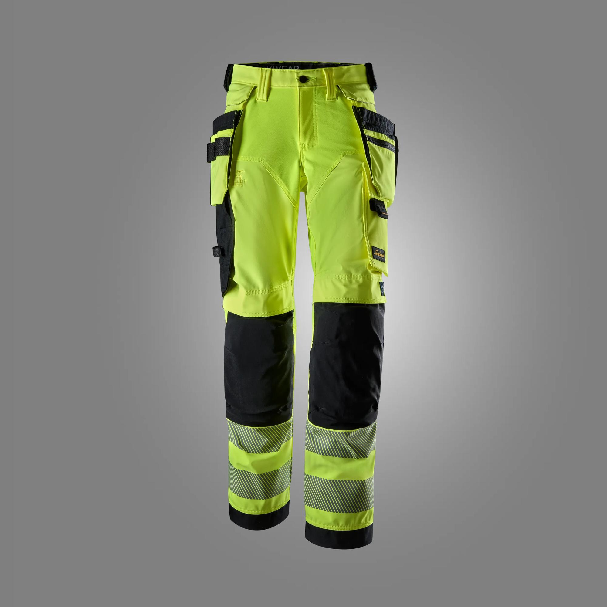 High-Vis stretchbukser til kvinder med aftagelige hylsterlommer klasse 1/2