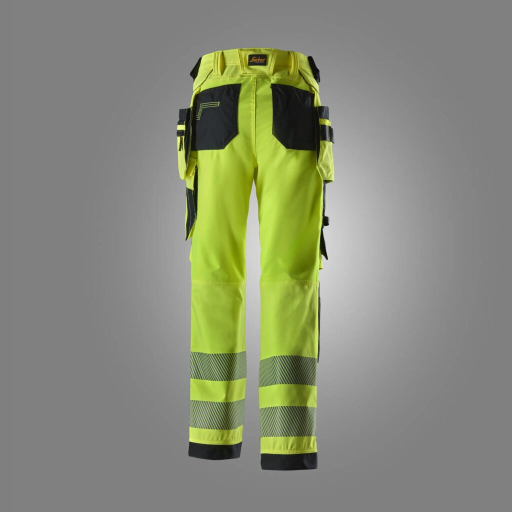High-Vis stretchbukser til kvinder med aftagelige hylsterlommer klasse 1/2