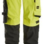 High-Vis, Damearbejdsbukser i stretch med hylsterlommer, klasse 2