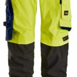High-Vis, Damearbejdsbukser i stretch med hylsterlommer, klasse 2