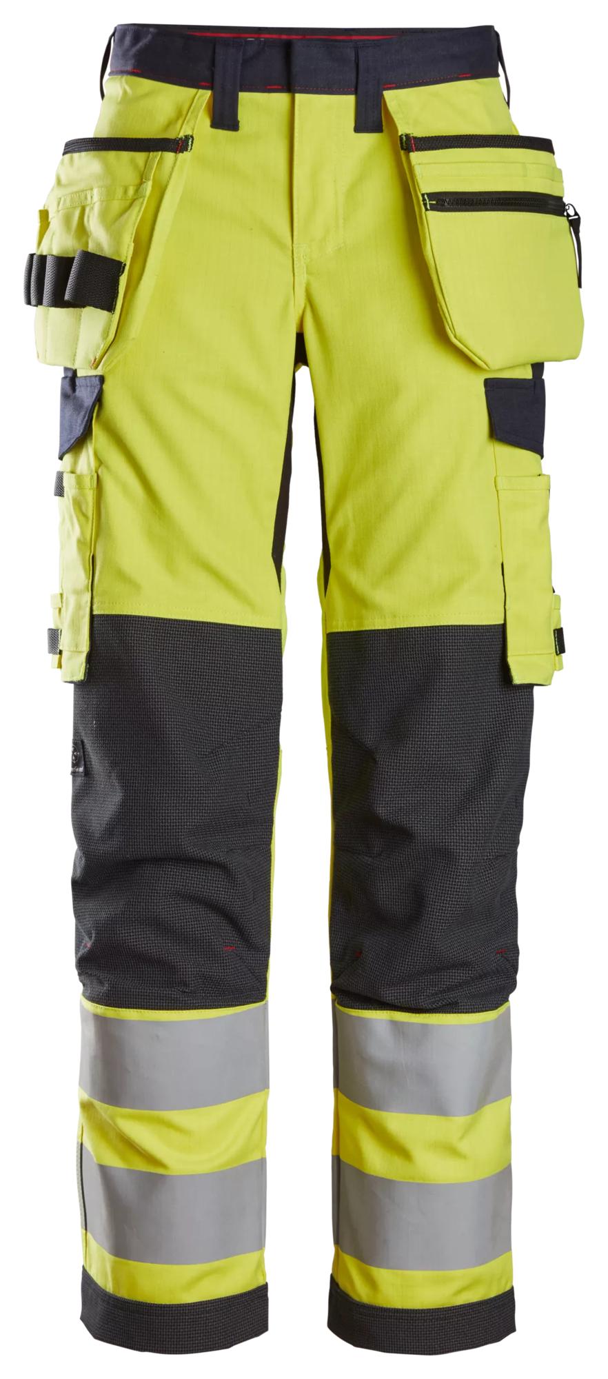 ProtecWork, bukser med stretch og hylsterlommer til kvinder, High-Vis klasse 2